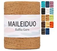 Hilo de rafia para ganchillo, 2 mm x 300 m, alambre de papel natural para manualidades, hilo de papel, cinta de rafia, cinta de regalo, cuerda de papel, hilo de papel para manualidades, sombreros y