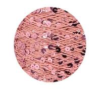 Hilo de tejer con lentejuelas brillantes, Hilo de algodón con lentejuelas, 50 g, 140 m, 3 mm, 6 mm, multicolor, for tejer a mano.(AJ098)