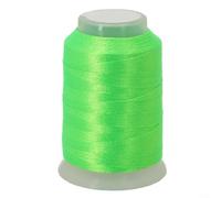 Hilo de tejer de 350 m para manualidades, fuerte y suave para proyectos creativos (verde fluorescente 12)