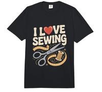Hilo de Tijeras de corazón I Love Sewing Comfort Colors Adult Heavyweight T-Shirt
