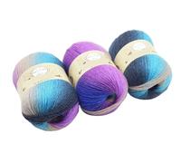 Hilo degradado 3 uds 100g hilo de lana colorido degradado for tejer a mano bufandas sombrero hilos Crochet y chal manta suéter calcetín línea para suéteres, bufandas(Set7)