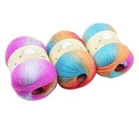 Hilo degradado 3 uds 100g hilo de lana colorido degradado for tejer a mano bufandas sombrero hilos Crochet y chal manta suéter calcetín línea para suéteres, bufandas(Set11)
