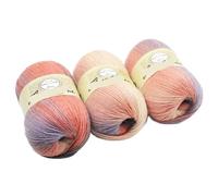 Hilo degradado 3 uds 100g hilo de lana colorido degradado for tejer a mano bufandas sombrero hilos Crochet y chal manta suéter calcetín línea para suéteres, bufandas(Set3)