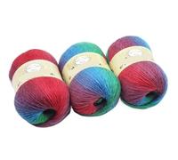 Hilo degradado 3 uds 100g hilo de lana colorido degradado for tejer a mano bufandas sombrero hilos Crochet y chal manta suéter calcetín línea para suéteres, bufandas(Set12)