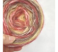 Hilo degradado de mohair, 100 m de lana autodirigida para tejer, bufandas, suéteres, mezcla de acrílico degradado suave para manualidades (tipo D)