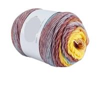 Hilo degradado Hilo de pastel degradado for tejer a mano, hilo colorido ganchillo, sección media gruesa, algodón teñido arcoíris, 100 g/unidad para suéteres, bufandas(Color17)