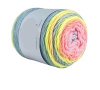 Hilo degradado Hilo de pastel degradado for tejer a mano, hilo colorido ganchillo, sección media gruesa, algodón teñido arcoíris, 100 g/unidad para suéteres, bufandas(Color3)