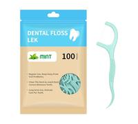Hilo dental 100 Piezas con Favor de Menta, Arcos Dentales,Palillos de Dientes, Hilo Dental con Mango,Dental Floss con Estuches Portátiles