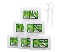 Hilo Dental 300 Piezas, Palillos de Hilo Dental Plástico, Hilo Dental con Palillo de Dientes para Interdental Oral Limpieza Dental- Floss Sticks Palillo de Dientes Agarre Ergonómico- 50pcs / Caja* 6