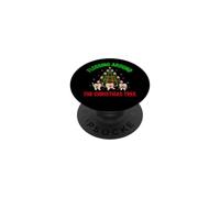 Hilo Dental Alrededor del árbol de Navidad Dentista Higienista Dental PopSockets PopGrip Adhesivo