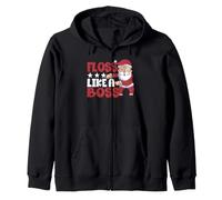 Hilo Dental como un Jefe Divertido Papá Noel Feliz Navidad Hilo Dental Sudadera con Capucha