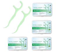 Hilo Dental con Mango,200 Pcs Arcos Dentales Dental Floss Olor a Menta para Limpieza de Dientes, Eliminar Residuos de Alimentos