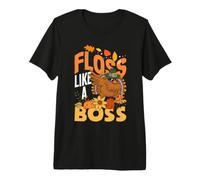 Hilo Dental de Acción de Gracias como un Jefe Turquía Peregrino Niños Niñas Niños Camiseta Premium