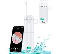Hilo dental de agua inalámbrico para dientes, hilo dental Tuohun con cámara, hilo dental portátil, inalámbrico, IPX7, impermeable, 3 modos, 3 puntas de chorro, hilo dental de viaje, recargable