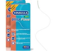 Hilo dental para aparatos ortopédicos, enhebradores de hilo dental para puentes e implantes, hilo dental libre de PTFE y PFAS, 80 hebras precortadas (paquete de 2)