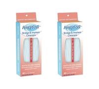 Hilo dental para puentes e implantes dentales para una higiene bucal óptima - Enhebradores de hilo dental para puentes e implantes con cepillo de proxy extra grueso - Limpiadores de puentes e implantes (2 paquetes) por ProxySoft