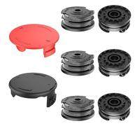Hilo Desbrozadora para Bosch AdvancedGrassCut36, Art 24 27 30 Cortabordes, 6 Carretes y 2 Tapas, N. F016800351, larga 6 m Ø 1,6 mm (6 bobinas + 2 tapas)