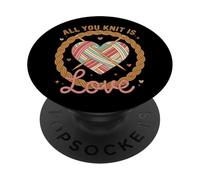 Hilo Divertido para Amantes del Tejido: Todo lo Que tejes es Amor para mamá PopSockets PopGrip Adhesivo