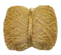 Hilo dorado de 250 m, 50 g, hilo metálico con purpurina brillante para hacer manualidades, suéter, bufanda, accesorios (dorado)