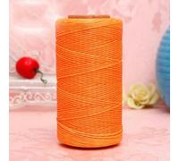 Hilo Encerado 100% Lino, Rollo de Cuerda, Hilo de Hilo para Bricolaje, 260 Metros, 0,8 mm, 150 D, Hilo Encerado para máquina de Coser, Hecho a Mano, Color Naranja, 260 m x 0,8 mm