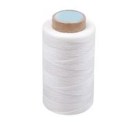 Hilo Encerado, 150D 1mm Cordón Encerado, 260m Piel Hilo de Costura Encerada para Cuero DIY, Encuadernación, Reparación de Calzado, Proyectos de Cuero, Telas Pesadas, Bolsos - Blanco