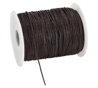 Hilo Encerado Cordón de algodón encerado de 1 mm, cordón encerado marrón, hilo de cera, cordón de cuentas