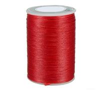 Hilo encerado de 0 8 mm de diámetro, 78 m de largo, perfecto para coser manualidades de cuero (rojo)