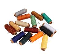 Hilo encerado de 15 colores, hilo de costura de cuero de 50 metros de longitud para manualidades de cuero, suministros de bricolaje, encuadernación de costura a mano