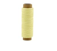 Hilo Encerado Hilo encerado for coser cuero de 30m y 0,8mm, hilo for coser cuero, costura a mano con cera, hilo DIY for estuche, herramienta de artesanía(Light Yellow)