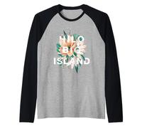 Hilo Floral Design Hilo Big Island Hawaii Estados Unidos Camiseta Manga Raglan