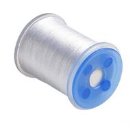 Hilo fluorescente para atar moscas, material de nailon 70D, para uso con gancho de pesca con mosca, soporte de carrete estándar y 100 m de longitud (blanco)