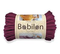 Hilo gigante para tejer los brazos, hilo de algodón lavable súper voluminoso para manualidades, ganchillo, hilo grueso jumbo, 3.3 libras, Marsala