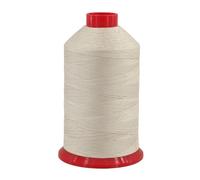 Hilo grueso de 30 hilos para vaqueros sin encerar para costuras duraderas, hilo de coser de cuero, hilo acolchado para ojales, 875 metros (blanco perla)