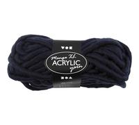 Hilo grueso de acrílico, L: 17 m, azul oscuro, manga, 200 g