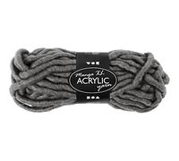 Hilo grueso de acrílico, L: 17 m, gris, manga, 200 g