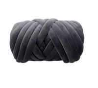 Hilo grueso de superterciopelo de 500G, bolsa blanca de hilo gigante voluminoso for tejer a mano, manta grande y suave for brazo DIY(Black)