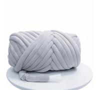 Hilo grueso de superterciopelo de 500G, bolsa blanca de hilo gigante voluminoso for tejer a mano, manta grande y suave for brazo DIY(500g Gray)