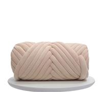Hilo grueso de superterciopelo de 500G, bolsa blanca de hilo gigante voluminoso for tejer a mano, manta grande y suave for brazo DIY(500g Beige)