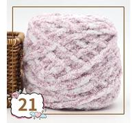 Hilo Grueso,Hilo De Lana Grueso 2 piezas de 100 g hilo terciopelo colorido for tejer a mano, chenilla for crochet, grueso for hacer pantuflas, bolsas, mantas amigurumi(21)