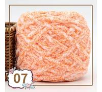 Hilo Grueso,Hilo De Lana Grueso 2 piezas de 100 g hilo terciopelo colorido for tejer a mano, chenilla for crochet, grueso for hacer pantuflas, bolsas, mantas amigurumi(07)