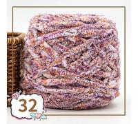 Hilo Grueso,Hilo De Lana Grueso 2 piezas de 100 g hilo terciopelo colorido for tejer a mano, chenilla for crochet, grueso for hacer pantuflas, bolsas, mantas amigurumi(32)