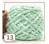 Hilo Grueso,Hilo De Lana Grueso 2 piezas de 100 g hilo terciopelo colorido for tejer a mano, chenilla for crochet, grueso for hacer pantuflas, bolsas, mantas amigurumi(13)