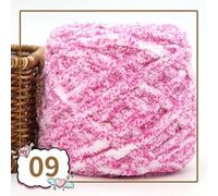 Hilo Grueso,Hilo De Lana Grueso 2 piezas de 100 g hilo terciopelo colorido for tejer a mano, chenilla for crochet, grueso for hacer pantuflas, bolsas, mantas amigurumi(09)