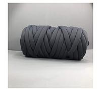 Hilo grueso para tejer con los brazos Hilo grueso for tejer a mano y brazo, 250 g, algodón, vegano, trenza voluminosa gigante, multicolor(Dark grey)