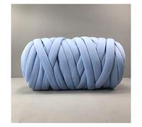 Hilo grueso para tejer con los brazos Hilo grueso for tejer a mano y brazo, 250 g, algodón, vegano, trenza voluminosa gigante, multicolor(Blue)