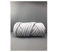 Hilo grueso para tejer con los brazos Hilo grueso for tejer a mano y brazo, 250 g, algodón, vegano, trenza voluminosa gigante, multicolor(Light grey)