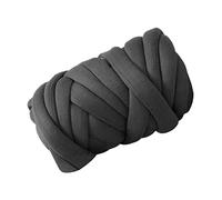 Hilo grueso para tejer con los brazos Hilo Grueso for Tejer a Mano y Brazo, Jumbo Voluminoso, Multicolor, Algodón Poliéster, 250 g(Deep Grey)