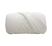 Hilo grueso para tejer con los brazos Hilo Grueso for Tejer a Mano y Brazo, Jumbo Voluminoso, Multicolor, Algodón Poliéster, 250 g(White)
