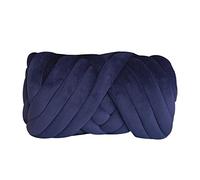 Hilo grueso para tejer con los brazos Hilo Grueso for Tejer a Mano y Brazo, Jumbo Voluminoso, Multicolor, Algodón Poliéster, 250 g(Deep blue)