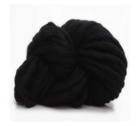 Hilo Grueso Suave Súper voluminoso Brazo Punto de punto Manta Hilo grueso for tejer/Crochet Alfombra Sombreros(Black)